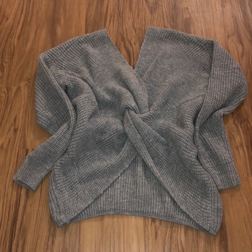 Knot back sweater